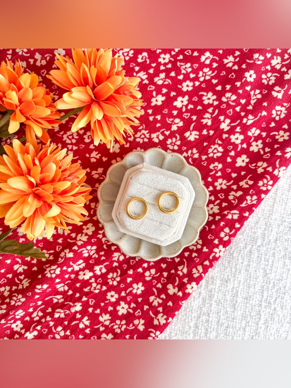Madewell open circle studs.